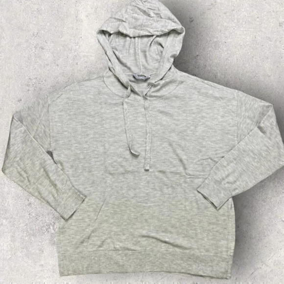 Member's Mark Women's Rib Trim Luxe Cashmere Blend Hoodie Gray Sizes SMALL & MED - Picture 1 of 5